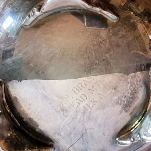 Vintage Towle Silver Plated Brass Bowl Made in USA Candy Dish Nut Bowl - Picture 10 of 13